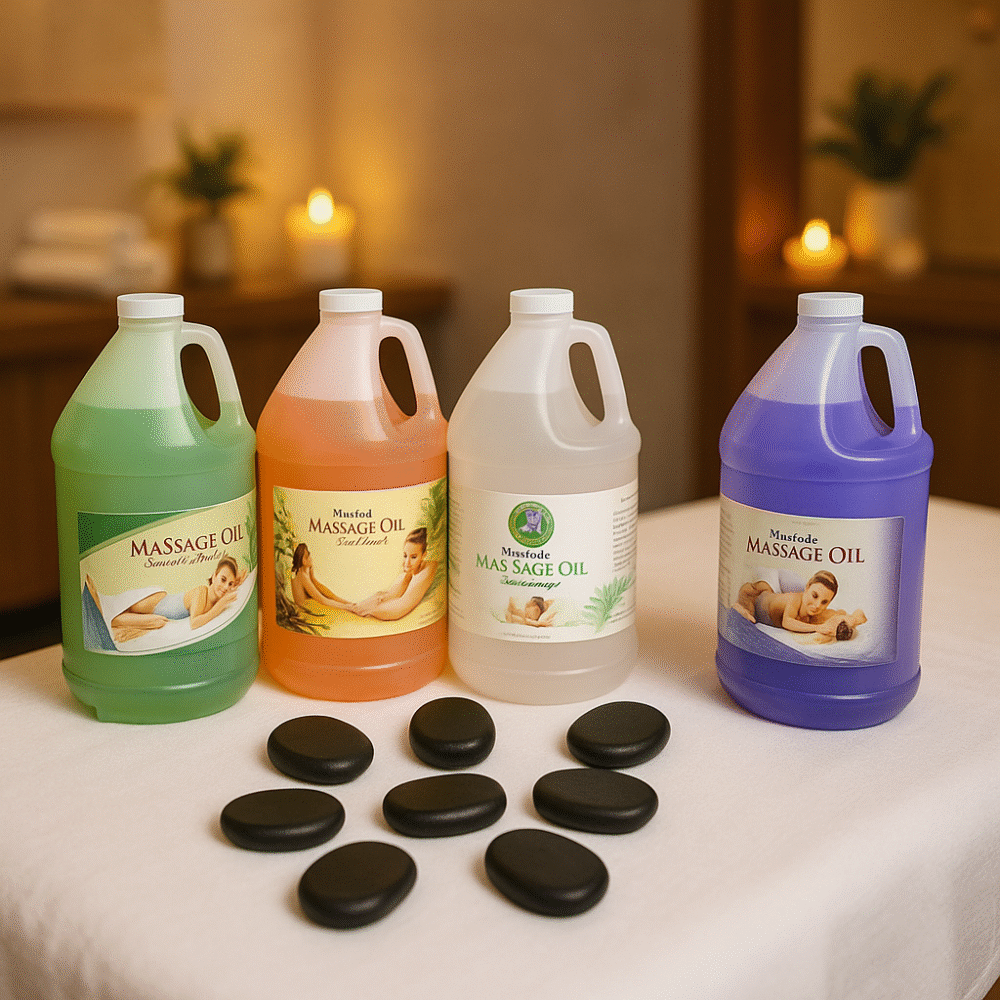 Massage Oil & Stone