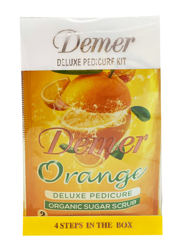 DEMER – Deluxe Pedicure Kit (4 Steps) – ORANGE