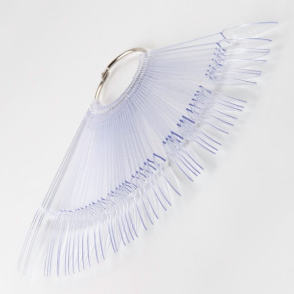 Nail Swatches Sample Display W/ Ring – POINTY Tip – Clear 50 pcs