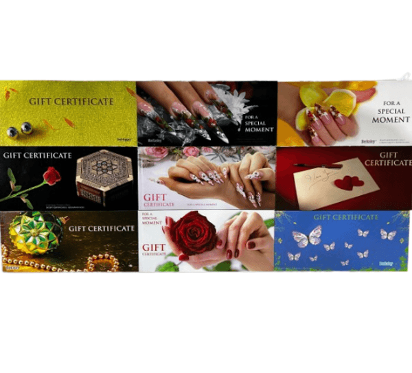 Gift Certificate (yellow/blue/black/red)