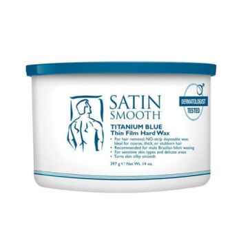 Satin Smooth Titanium Blue Thin Film Hard Wax 14 oz