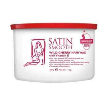 Satin Smooth Wild Cherry Hard Wax With Vitamin E Wax 14 oz